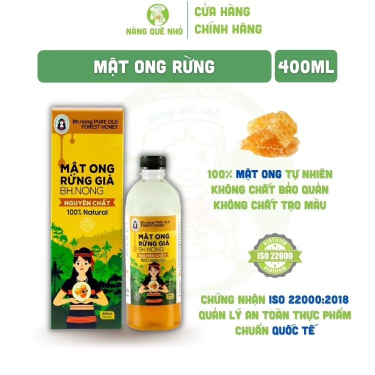 Mật Ong Rừng Nguyên Chất Cô Gái Bhnong Giảm cân Tăng sức đề kháng 400ml