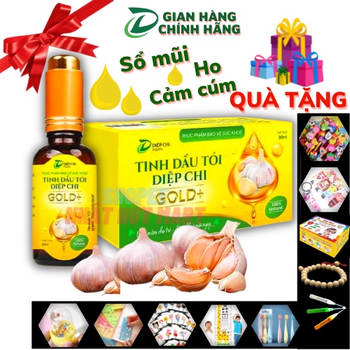 Tinh dầu tỏi Diệp Chi Gold + đánh bay ho, viêm họng, sổ mũi, cảm cúm, tăng đề kháng hàng ngày