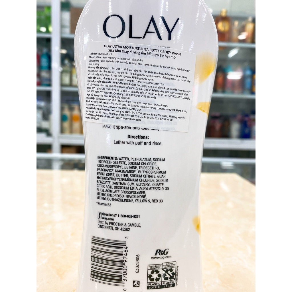 Sữa Tắm Dưỡng Da Mềm Mịn OLAY MADE IN USA 650ml