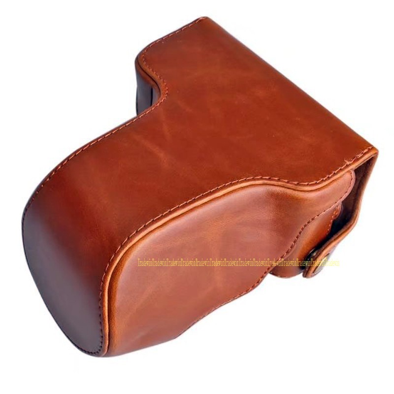 Túi đựng máy ảnh da PU có dây đeo dành cho Fujifilm X-A7 XA7 với ống kính 15-45mm