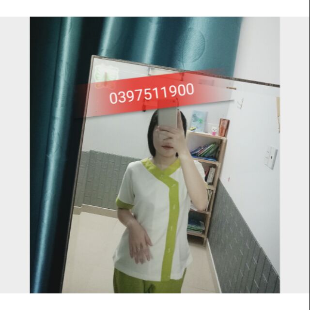 Đồng phục spa xanh Chuối
