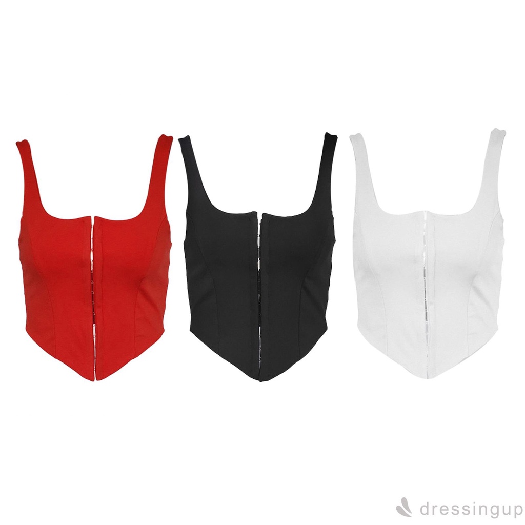 Áo Sát Nách Cổ Vuông Màu Trơn Kiểu Dáng Quyến Rũ Dành Cho Nữ