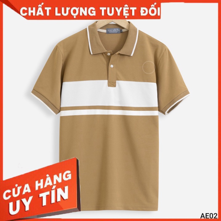 Áo Phông Nam Polo Có Cổ Ngắn Tay Trơn Cao Cấp 6 Màu VICERO - Hàng nhập khẩu