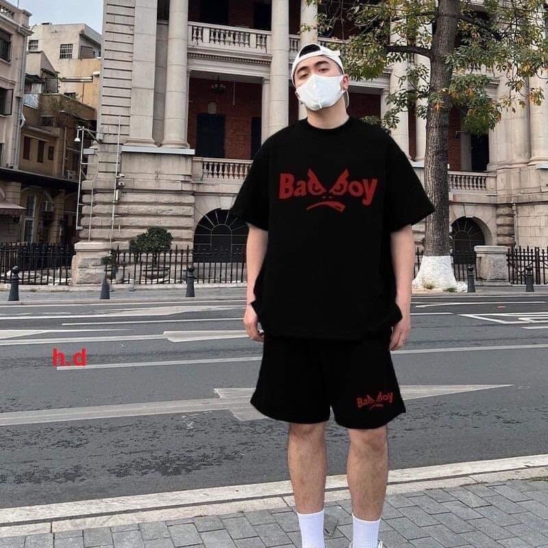 Set Bộ Quần áo thể thao nam nữ BAD BOY♥️Bộ hè ngắn tay ❤ Áo thun+Quần short gió mùa hè phong cách Hàn Quốc
