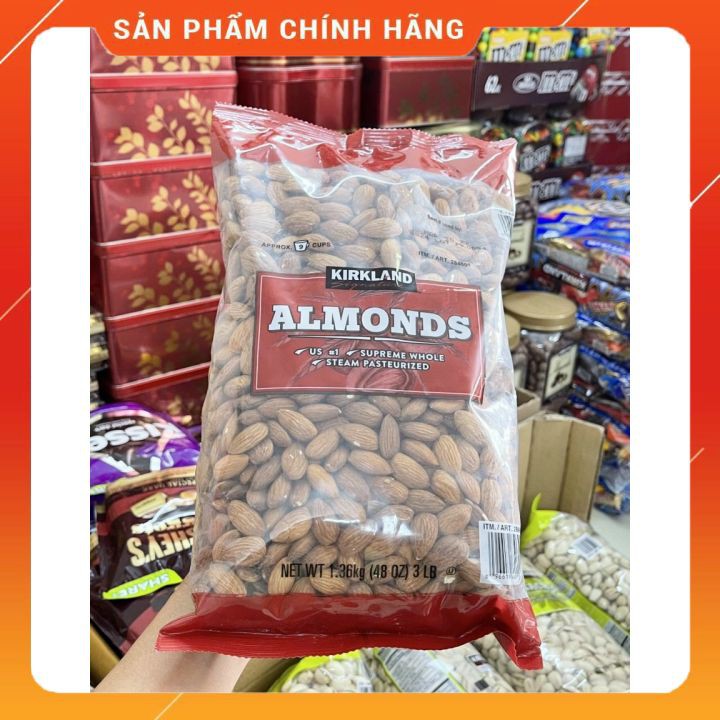 Hạnh Nhân Sấy Khô Kirkland Almonds - Túi 1.36kg