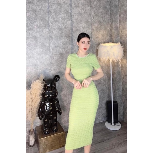 Đầm Body Thun Xốp QC hở Lưng có sẵn mút ngực