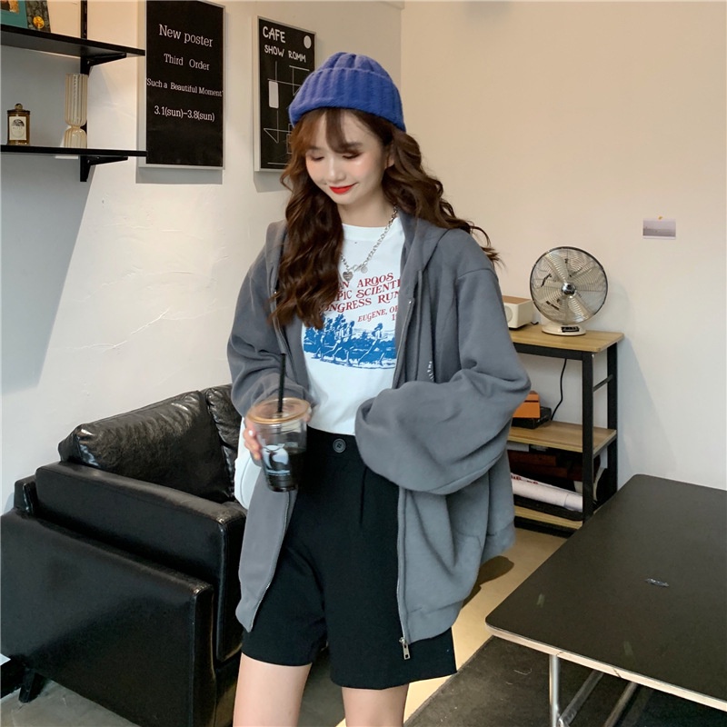 Áo Hoodie Dáng Rộng Thời Trang Cá Tính Cho Nữ