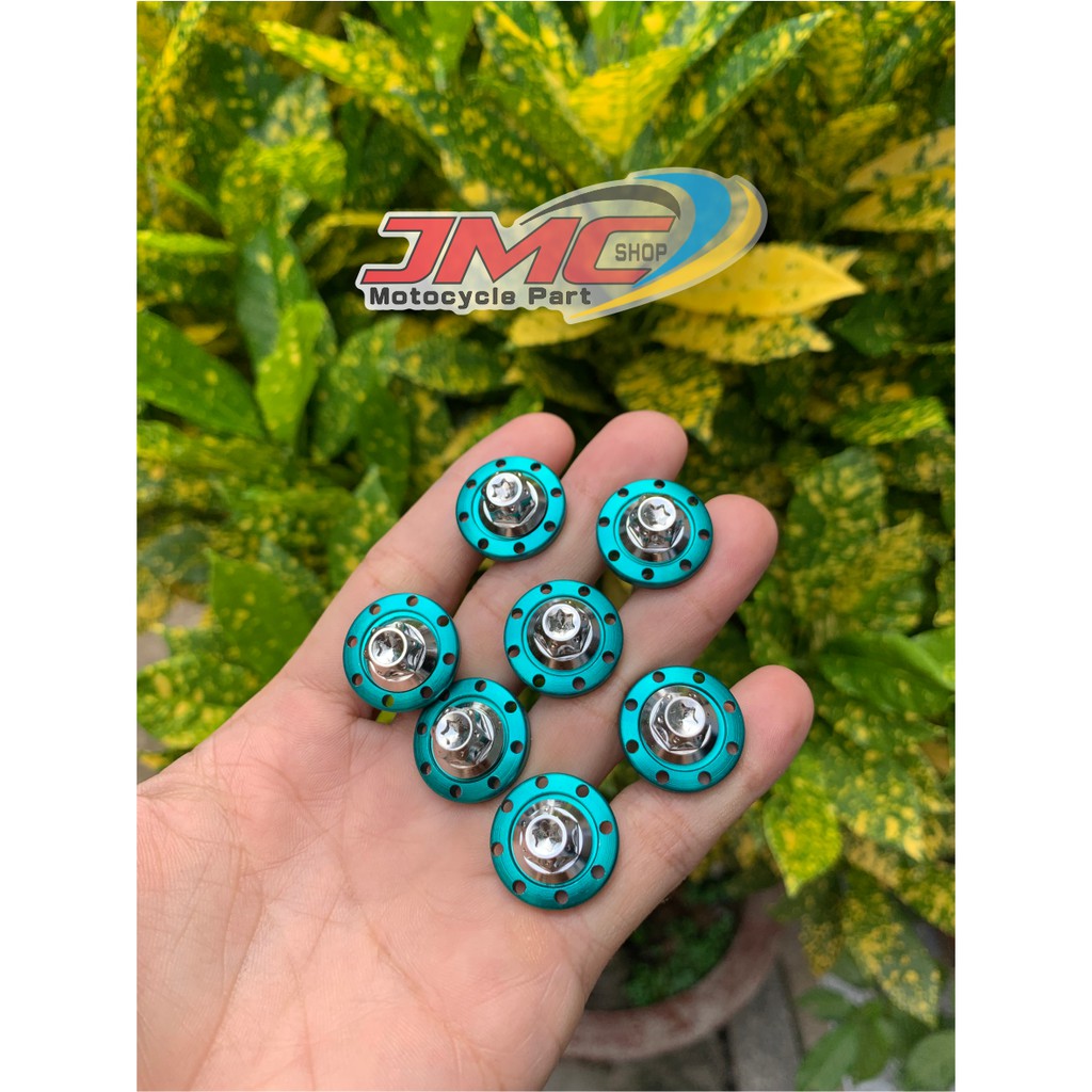 Lông đền nhôm cnc lổ 6li-8li-10li  màu ĐỎ