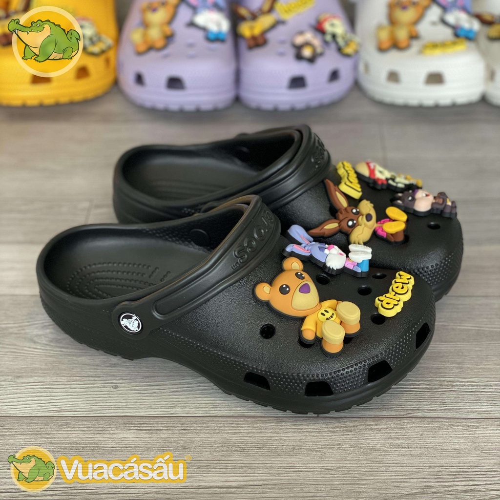 Dép CROCS DREW HOUSE JUSTIN BIEBER + Kèm Bộ STICKER Bản MỚI NHẤT siêu ĐẸP, Siêu ĐÁNG YÊU - Vua Cá Sấu