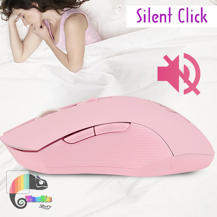 Chuột game thủ màu Hồng không dây, RGB Led, Dream Pink I Wriless Pink Gaming Mouse RGB LED