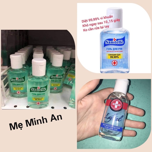 Nước rửa tay Khô Lafitel và Sanitelle Nga, 50 mL | BigBuy360 - bigbuy360.vn