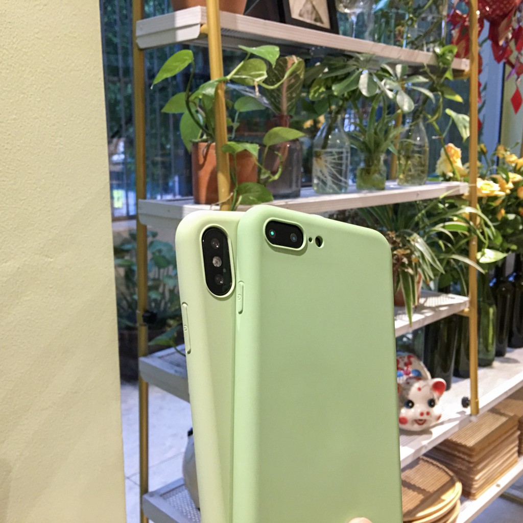 ỐP LƯNG IPHONE TRƠN MÀU LÓT NHUNG DÀNH CHO IPHONE 7 7 PLUS 8 8 PLUS X XS XS MAX 11 PRO MAX