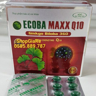 Ecoba Maxx Q10 ginkgo biloba thiện trí nhớ và chứng mất ngủ hoạt huyết dưỡng não, đau đầu chóng mặt, ngủ không ngon giấc