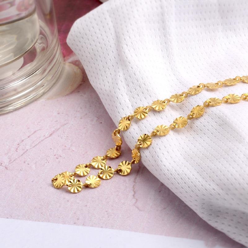 Lắc tay titan nữ dây mặt tròn hoạ tiết cánh quạt lấp lánh nổi bật không đen gỉ