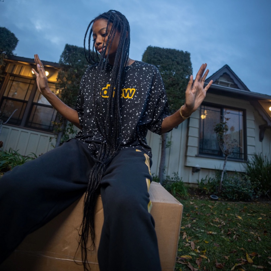 Áo thun Drew House Secret SS Tee Magenta - Starry Night Authentic có sẵn - Áo thun Unisex nam nữ Hai màu hồng - đen đốm