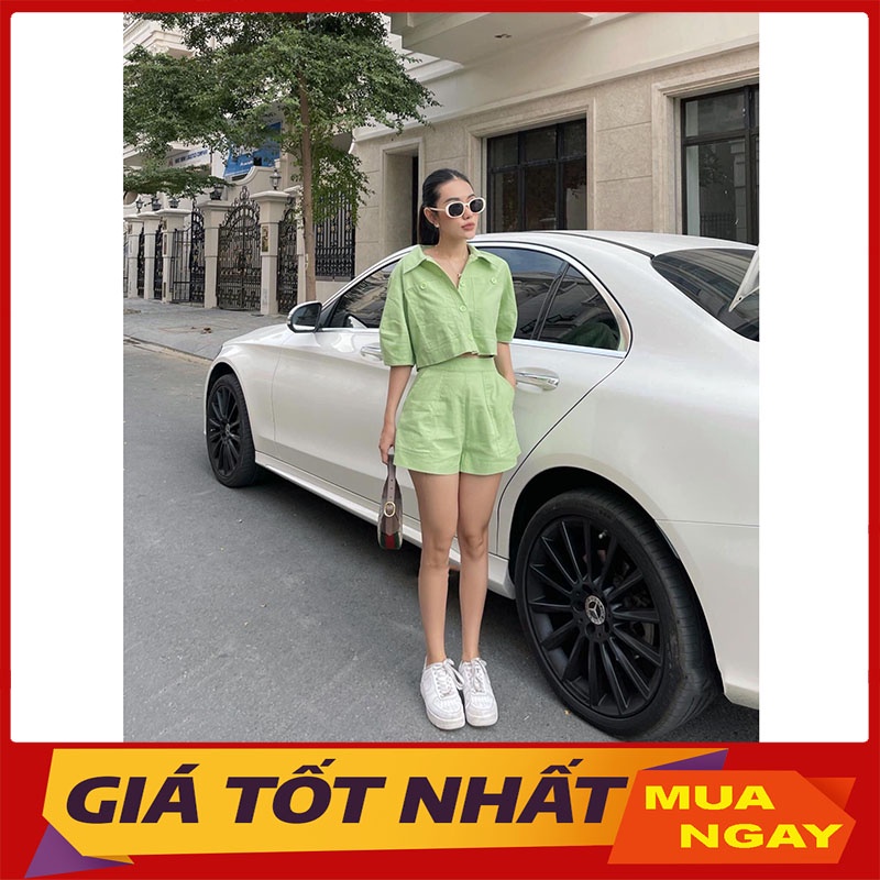 Sét Đũi Cộc Dáng Vest Cho Nữ Hàng Hàng Châu M0280