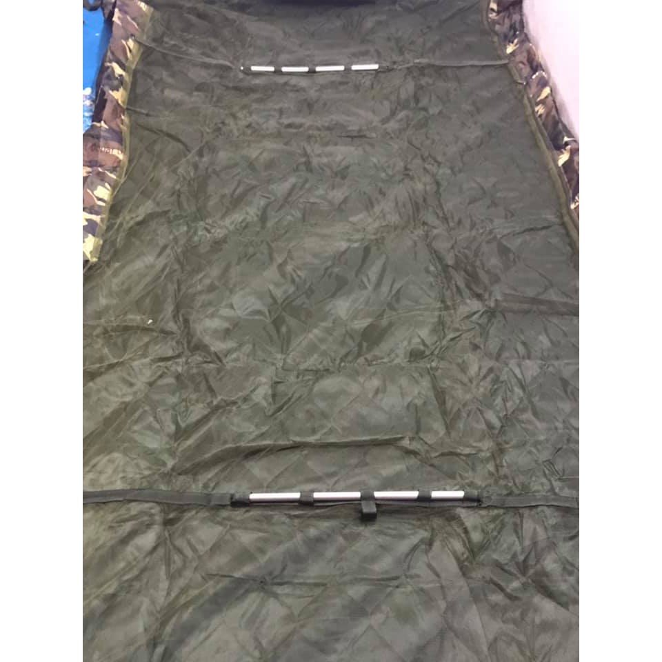 Võng Dù Có Mùng 3 lớp. 1m3 x 2m5 . Vải Dù  Ca Rô in Họa Tiết ranri . Tặng 6m dây giăng mùng  . Ảnh thật