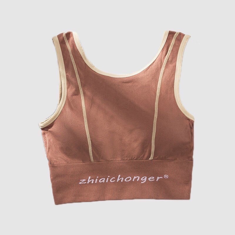 Áo Tập ❤️FREESHIP❤️ Áo bra croptop thun gân viền nổi 660 Trang Storeee