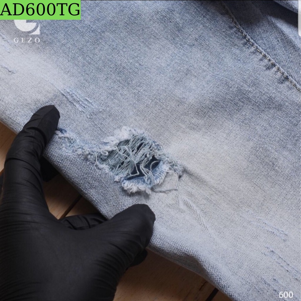 Quần Jean Nam Chất Bò AD600TG Xanh Rách Xước Trẻ Trung Cá Tính Mẫu Mới | BigBuy360 - bigbuy360.vn