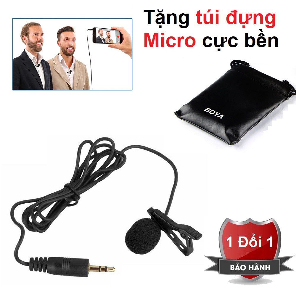 Micro ghi âm cài áo Boya -M1 ( Hàng chính hãng) - Micro gài áo Mini cao cấp