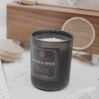 Nến thơm thiên nhiên mile.vn hương gỗ Wood & Spice