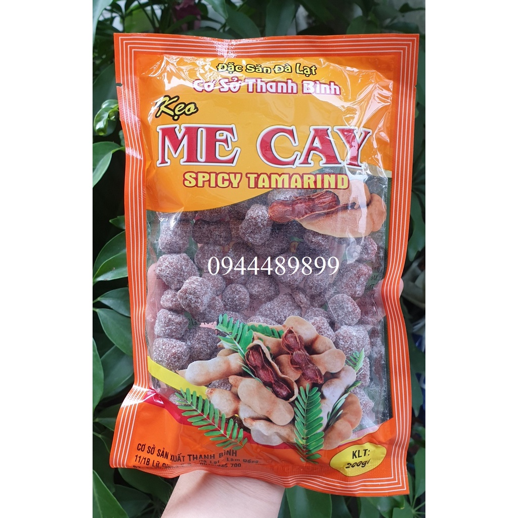 Quà Tết 2022] Kẹo Dẻo me cay gói 200g - Đặc sản Đà Lạt - bánh kẹo ăn vặt ngon