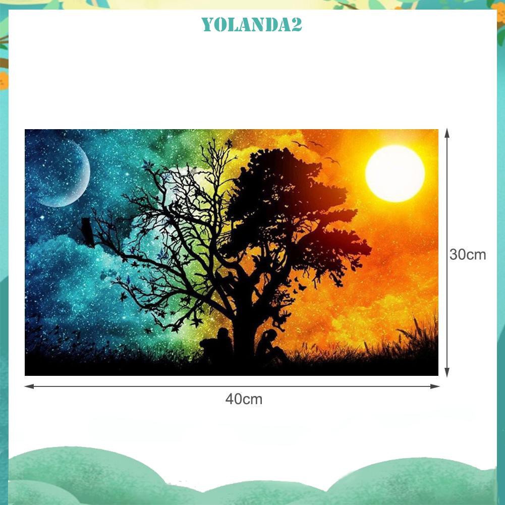 Toàn Bộ Tranh Thêu Chữ Thập Đính Đá Kim Cương Hình Cây