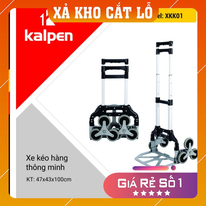 (FREE SHIP+ QUÀ TẶNG)xe kéo Gấp Gọn Thông Minh Kalpen, Trọng Lượng Kéo 100kg, Bảo Hành 24 Tháng - Kalpen Việt Nam