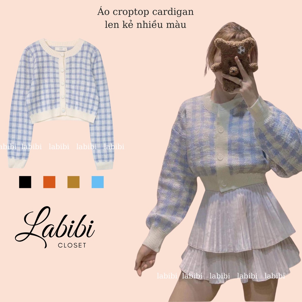 Áo Croptop Cardigan Len Kẻ Nhiều Màu Chất Len Dày Mịn Đẹp, Labibi | WebRaoVat - webraovat.net.vn