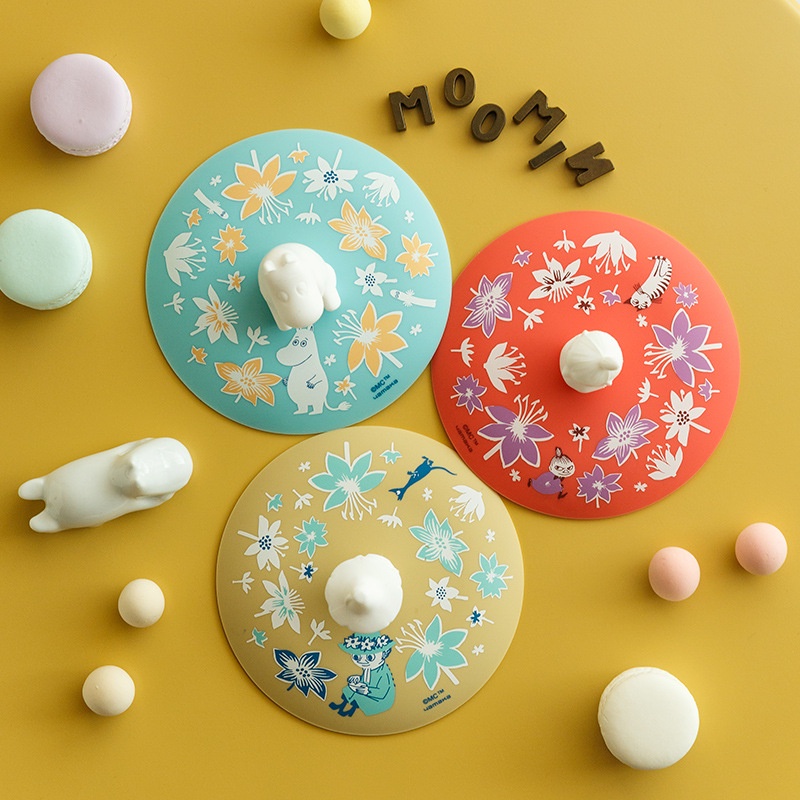 Nắp Đậy Cốc Bằng Silicon Họa Tiết Hoạt Hình MOOMIN Đáng Yêu