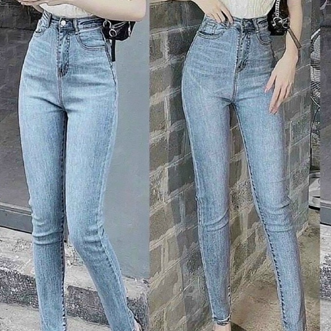 Quần Jean Nữ lưng cao phối rách A-T Fashion ❤️FREESHIP❤️ Quần Bò Nữ cao cấp chất denim co giãn (kèm hình thật) - QJN5060