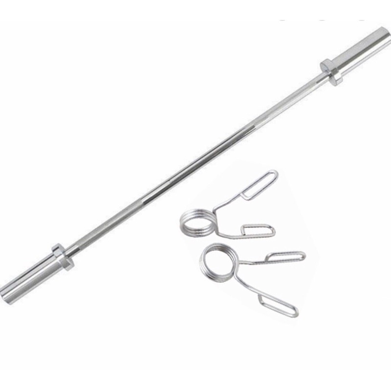 Thanh Đòn Dài 1m5 Phi 50 Inox Tay Cầm 32 Tặng 2 Khoá Tạ Cao Cấp