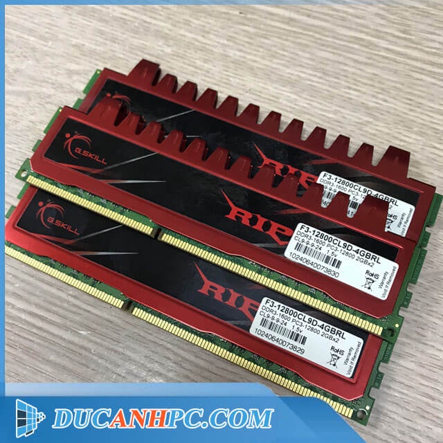 Ram DDR3 GSkill RIPJAWS 2Gb Bus 1600 - Tản nhiệt thép - Bảo hành 3 tháng