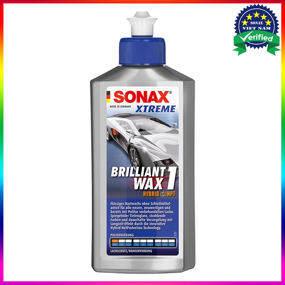 Wax phủ bóng và bảo vệ bề mặt sơn xe Sonax Xtreme Wax 1