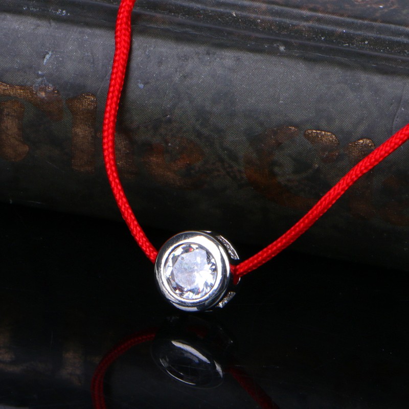 Vòng tay dây thừng đỏ may mắn Zirconia