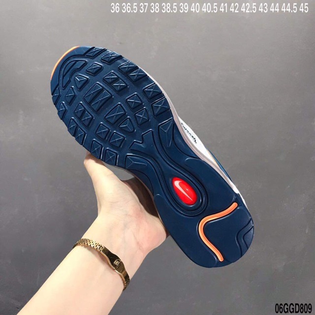 Giày Nike Air Max 97 cải tiến chữ Swoosh xanh biển