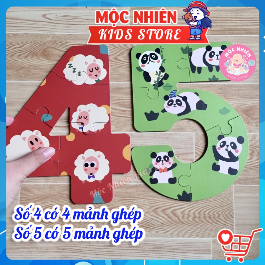 Bộ Xếp Hình Puzzle Chữ Cái và Số Đếm Bằng Gỗ Dành Cho Bé 2 Tuổi - Alphabet Puzzle