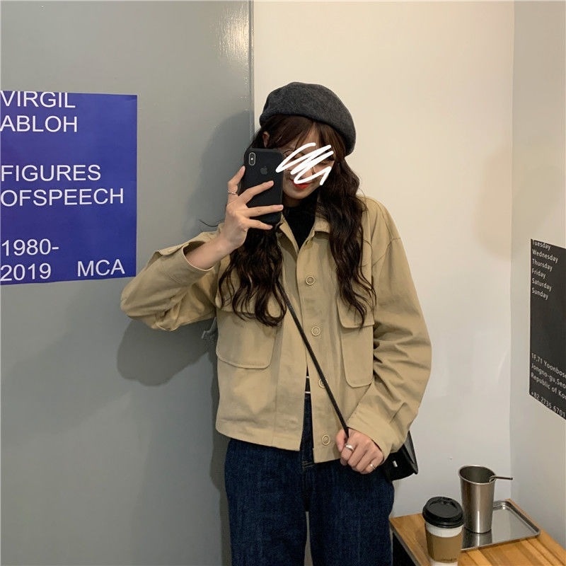 Áo khoác ngắn mỏng phong cách Hàn Quốc ngọt ngào cho nữ