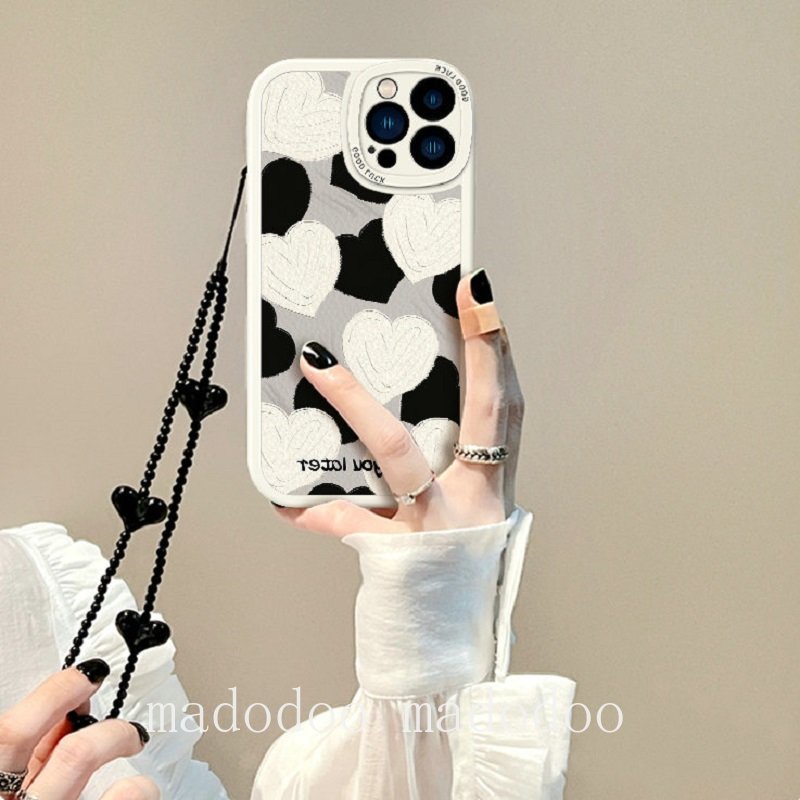 Cute Casing Redmi 12C A1 A2 10 10C 10A 9A 9C 9T Note 12 11 11S 10S 9S 9 Pro 8 7 2022 4G 5G POCO X5 X3 NFC K20 Black White Simple Love Tpu Soft Phone Case Full Oval Edge Lens Protection Airbag Shockproof Back Cover XPN 11