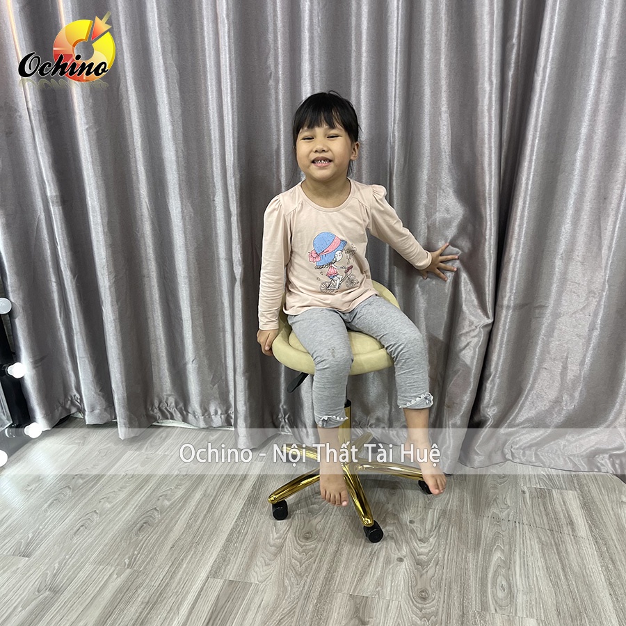 Ghế Xoay Văn Phòng Cao Cấp, Ghế Bánh Xe Trang Điểm Chân Vàng Sao Đẹp Mẫu Tựa Thấp (Ảnh Thật Và Video)