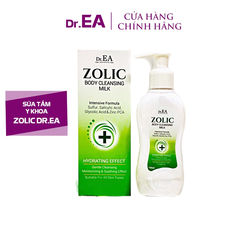 Sữa tắm Dr.EA Zolic Body Cleansing Milk Giảm Mụn Cơ Thể Nang Lông