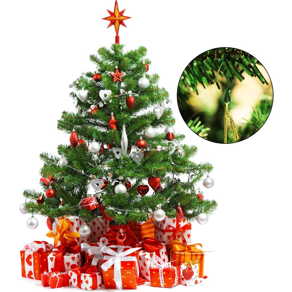 Bộ 10 móc treo phụ kiện trang trí cây thông noel dành cho dịp Giáng Sinh