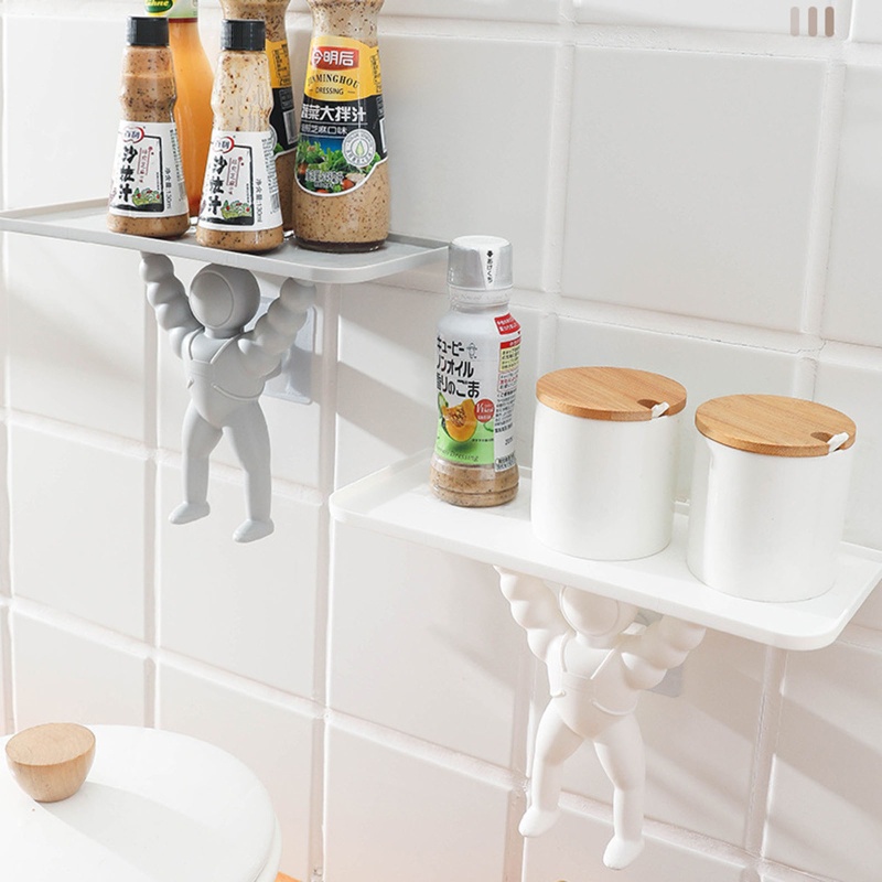 Giá Đỡ Chai Gia Vị Gắn Tường Hình Phi Hành Gia Dành Cho Phòng Tắm / Nhà Bếp