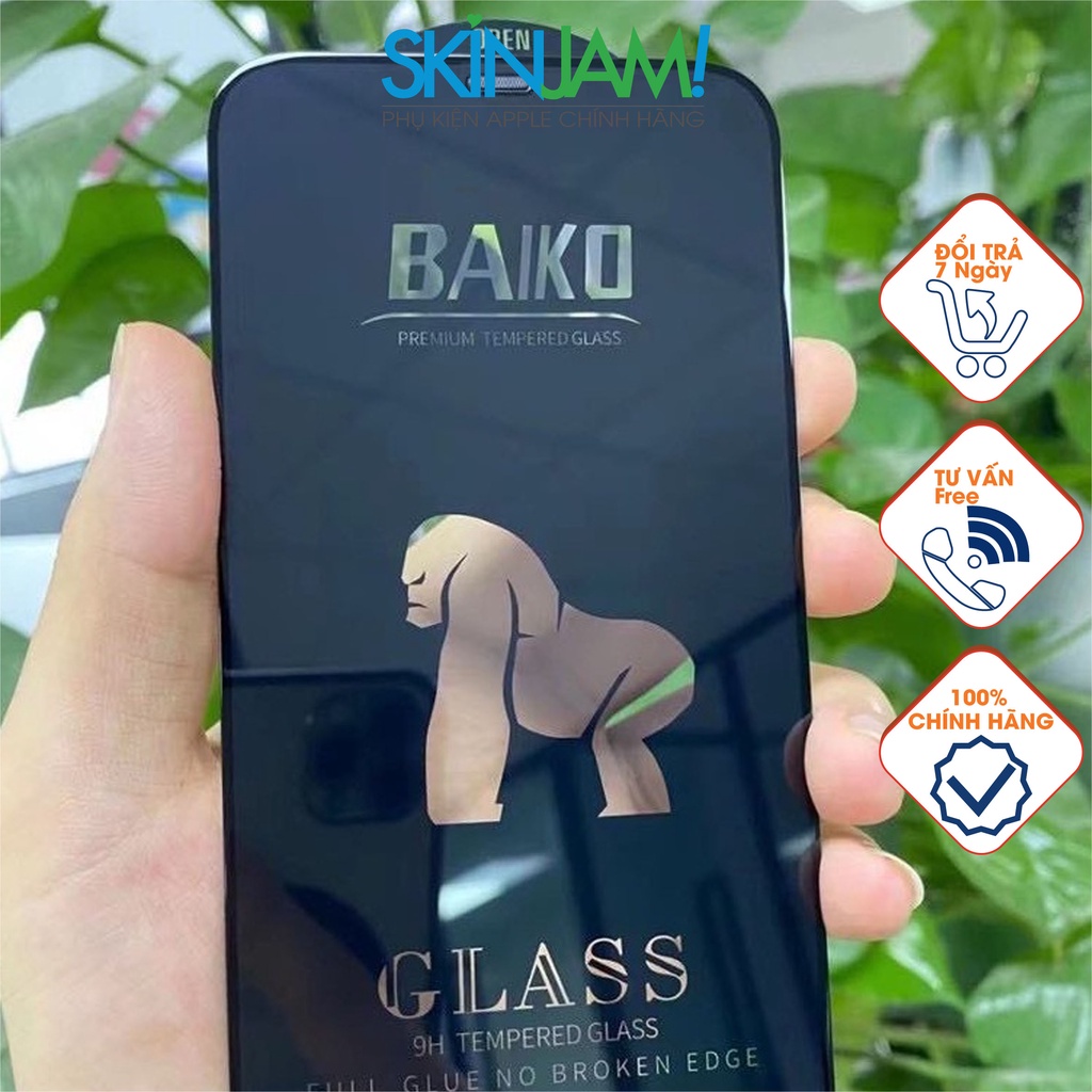 Cường Lực iP 15 BAIKO Trong Và Chống Nhìn Trộm Che Bụi Màng Loa iP 15Promax Đến iP X