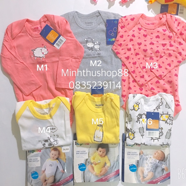 Bodysuit dài tay Lupilu xuất xịn