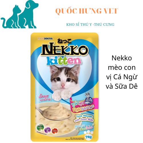 Pate Nekko Cho Mèo con Gói 70g - Pate Mèo Nhập Khẩu Từ Thái Lan - QUỐC HƯNG VET