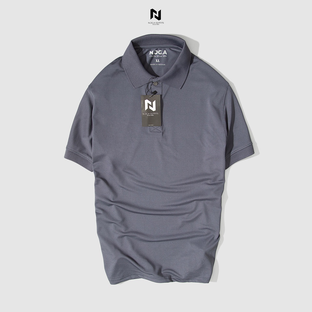 Áo Polo Nam N.GG.A thiết kế cổ bẻ, kiểu dáng basic, chất thun cá sấu thoáng mát co dãn 4 chiều - Đủ size