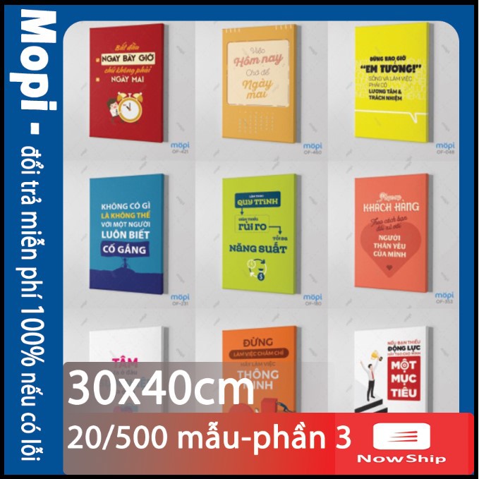 Tranh Canvas vải tạo động lực treo tường trang trí Văn Phòng tạo động lực hot nhất Mopi phần 2 cỡ 30x40cm | BigBuy360 - bigbuy360.vn