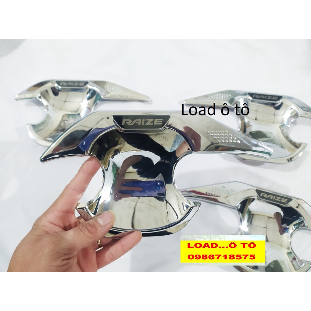 Ốp Hõm Cửa Xe Toyota Raize 2022-2021 Mẫu Mạ Crom Sáng Bóng Cao Cấp