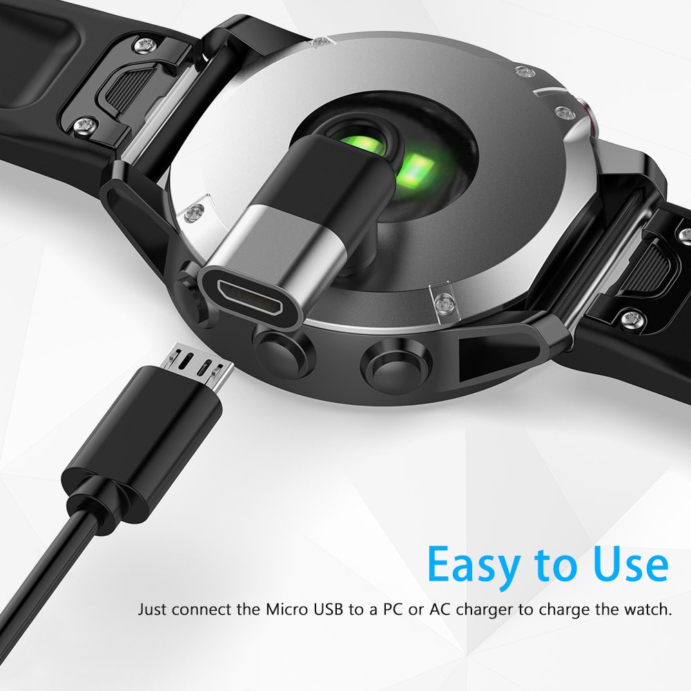 Đầu điều hợp sạc Fonken loại C / micro USB / IOS 4 chân cho đồng hồ thông minh Garmin